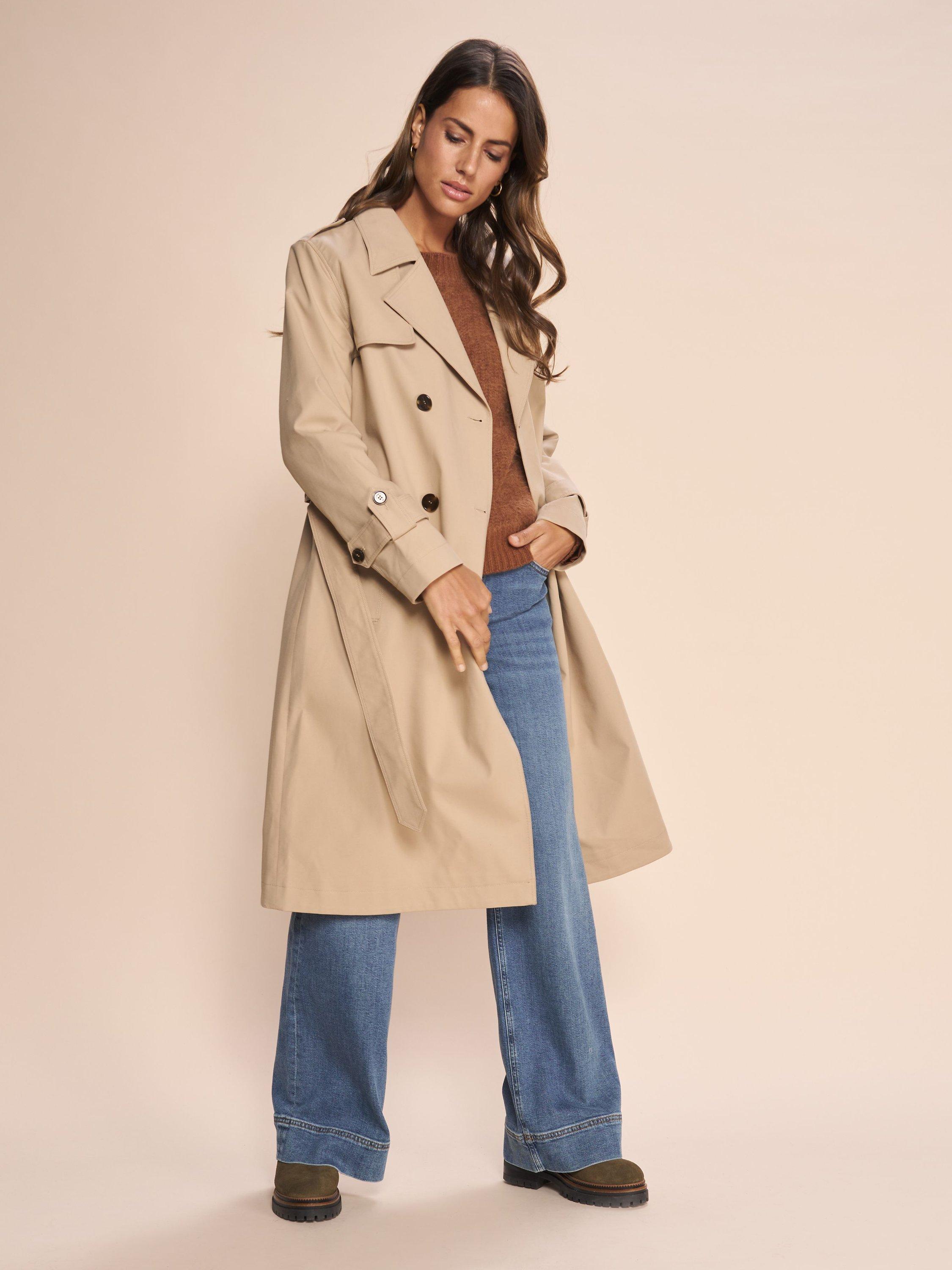 MOS MOSH Farah Trench Coat, Savannah Tan