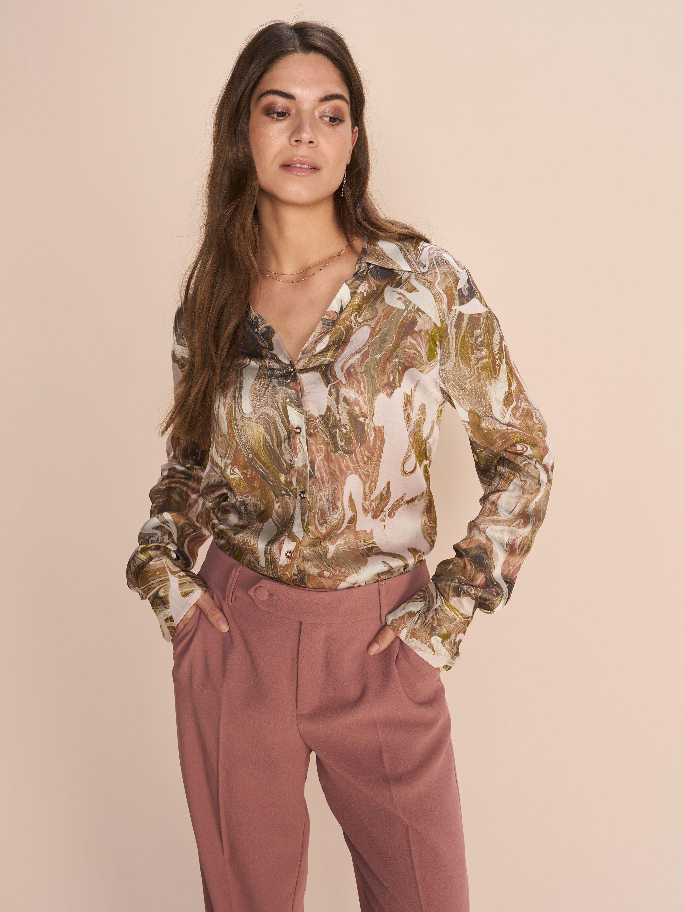 MOS MOSH Letana Long Sleeve Print Shirt, Multi