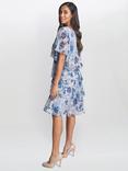 Gina Bacconi Bridget Printed Tiered Dress With Trim, Perri