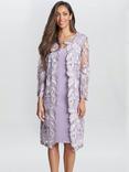 Gina Bacconi Savoy Embroidered Dress, Orchid Mist