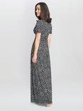 Gina Bacconi Gia Jersey Maxi Dress, Black/Offwhite