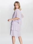 Gina Bacconi Dawn Tiered Dress And Jacket, Lavender