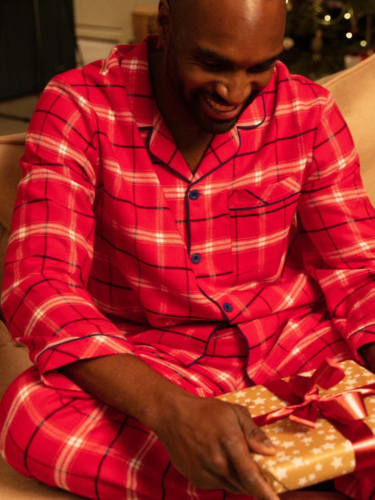 Product image 4 of 4, which shows Cyberjammies Noel Check Pyjama Bottoms, Red/White, S