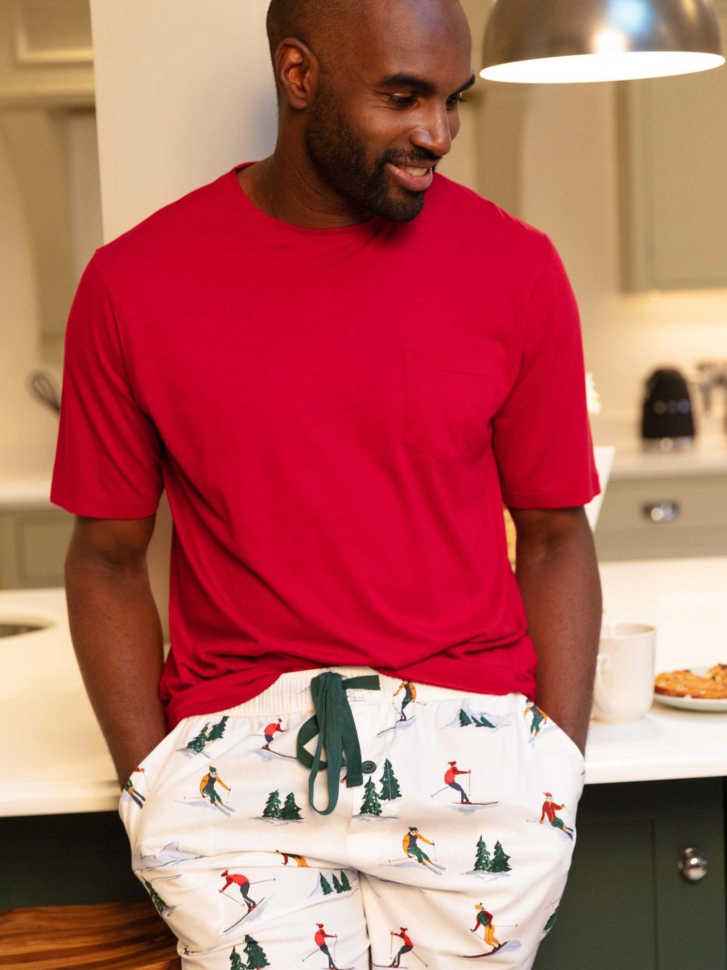 Product image 4 of 4, which shows Cyberjammies Whistler Ski Print Pyjama Shorts, White/Multi, S