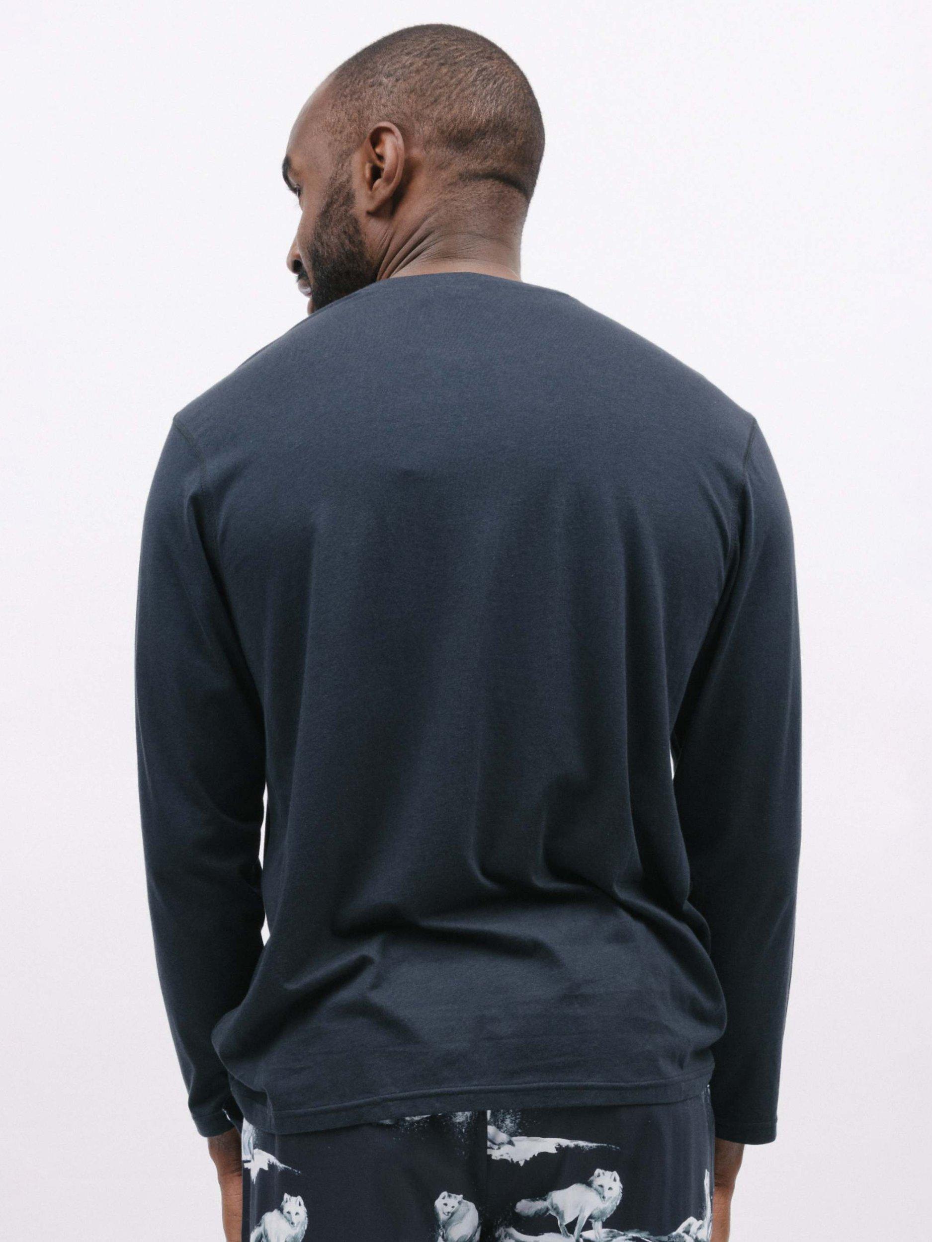 Cyberjammies Atlas Long Sleeve Pocket Pyjama Top, Charcoal, M