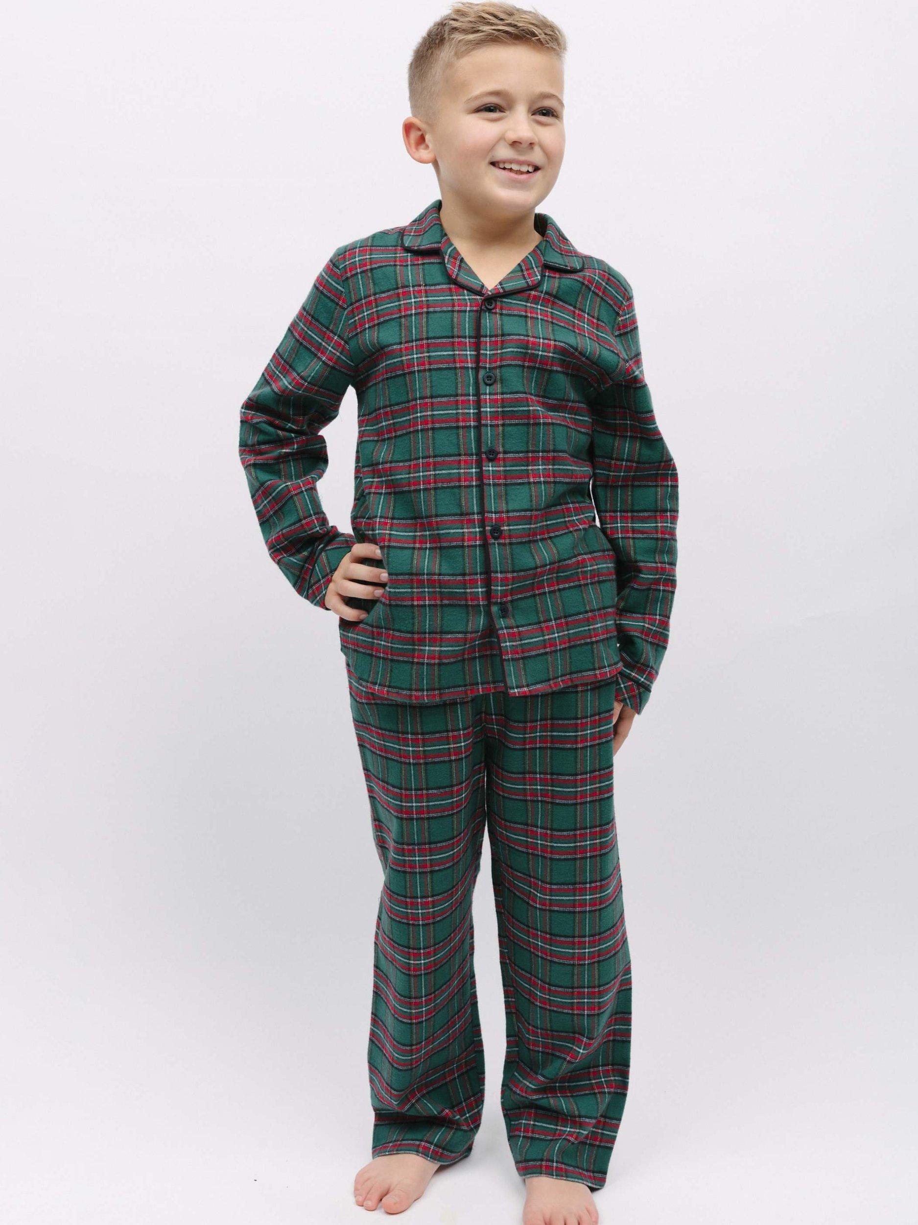 Product image 2 of 4, which shows Cyberjammies Whistler Unisex Pyjama Set, Dark Green, 2-3 years