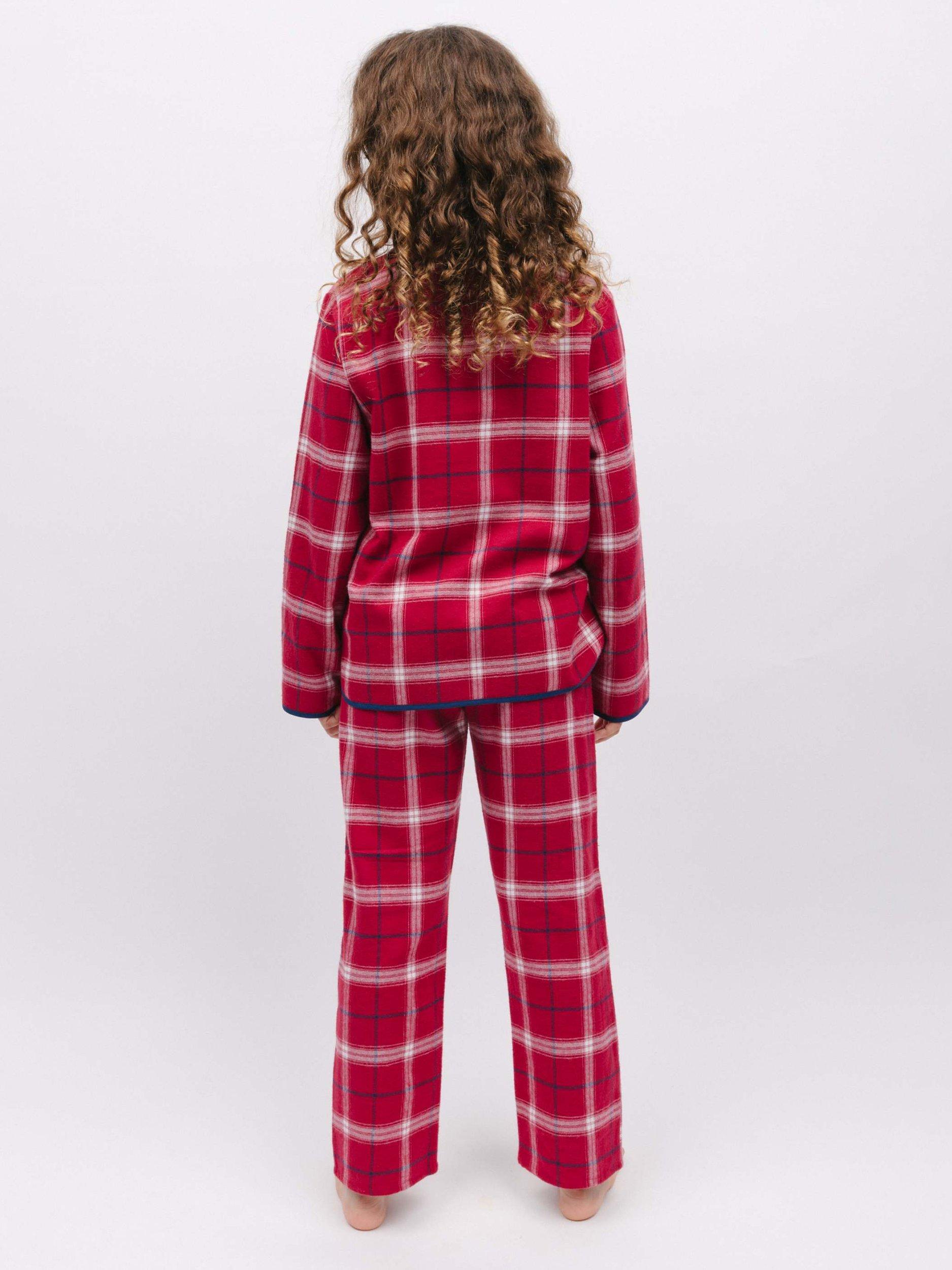 Cyberjammies Noel Check Unisex Pyjama Set, Red, 6-7 years