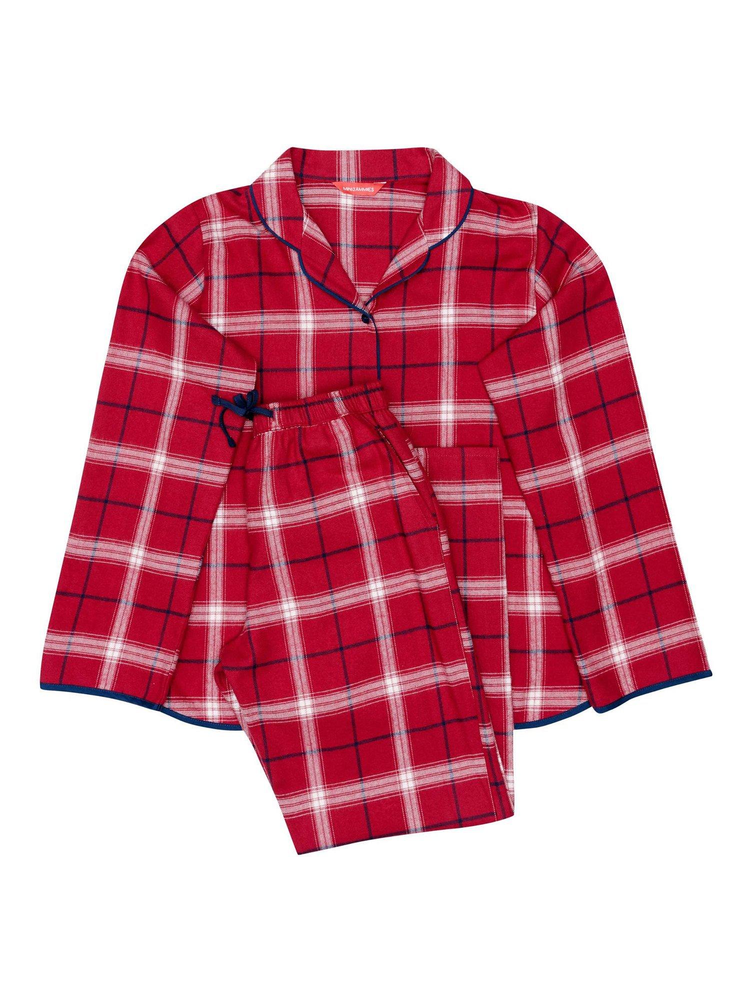 Product image 4 of 4, which shows Cyberjammies Noel Check Unisex Pyjama Set, Red, 6-7 years