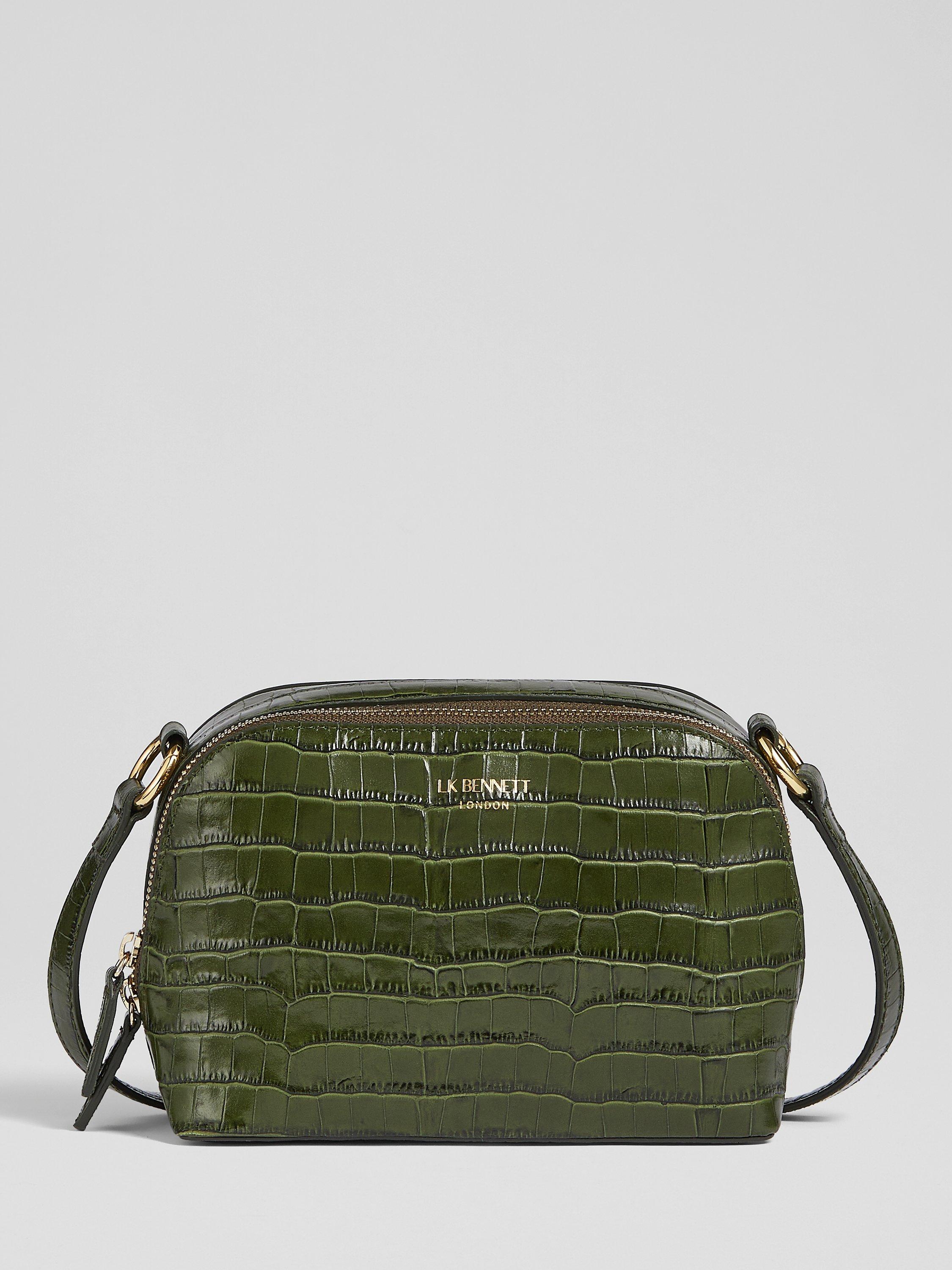 L.K.Bennett Hudson Croc Effect Leather Cross Body Bag, One Size