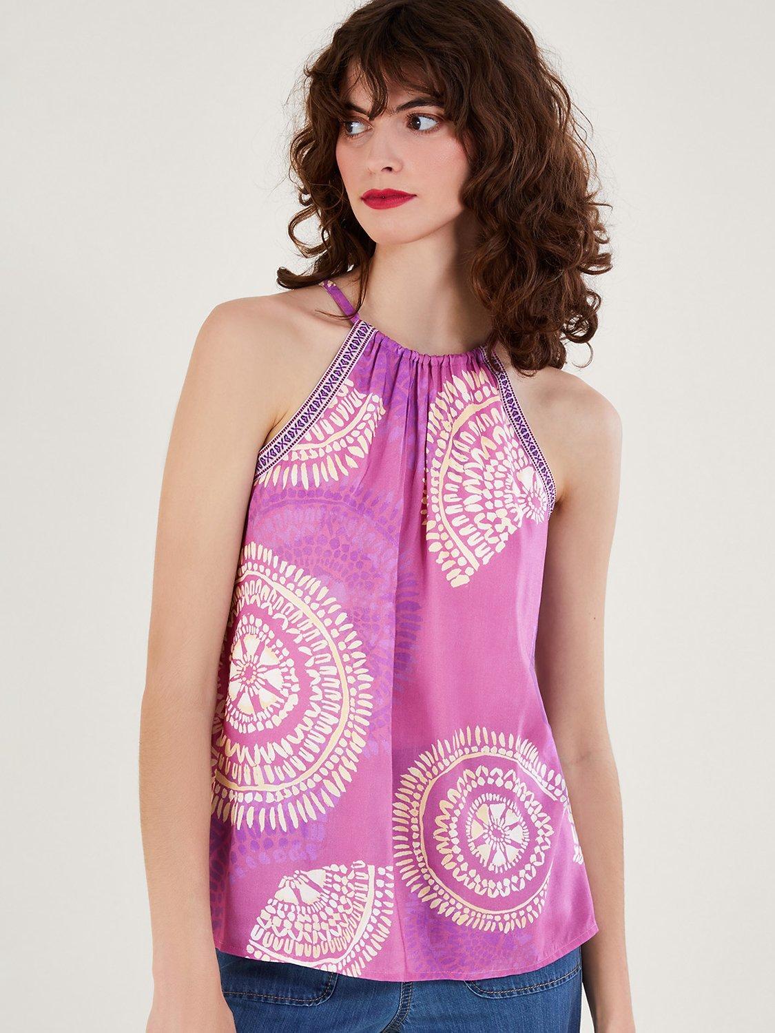 Monsoon Tie Dye Print Camisole Top, Lilac