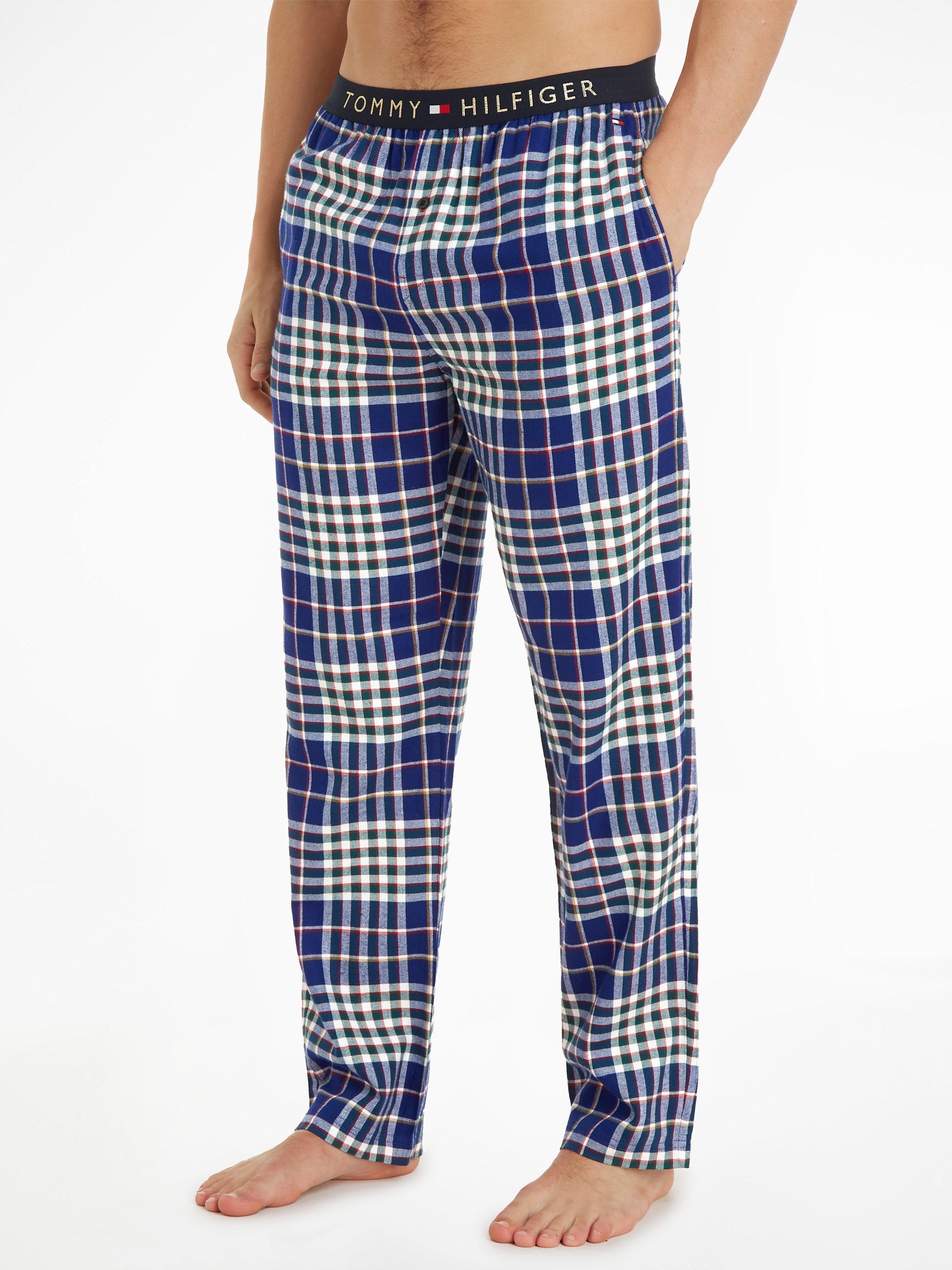 Tommy Hilfiger Check Flannel Pyjama Trousers, Desert Sky