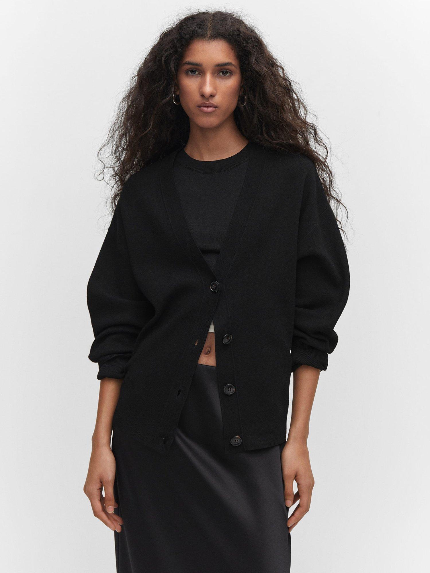 Mango Tortuga Fine Knit V-Neck Cardigan