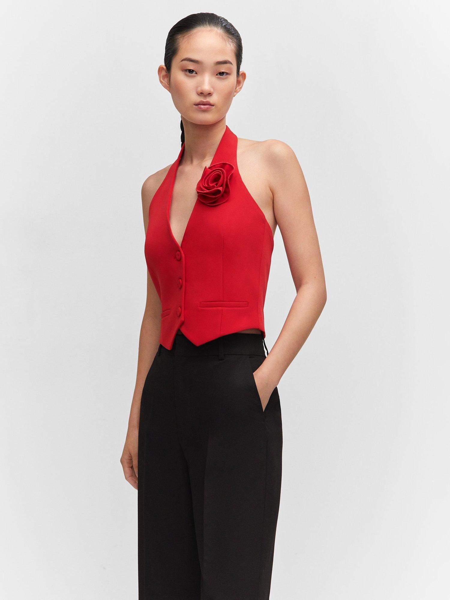 Mango Floral Detail Waistcoat
