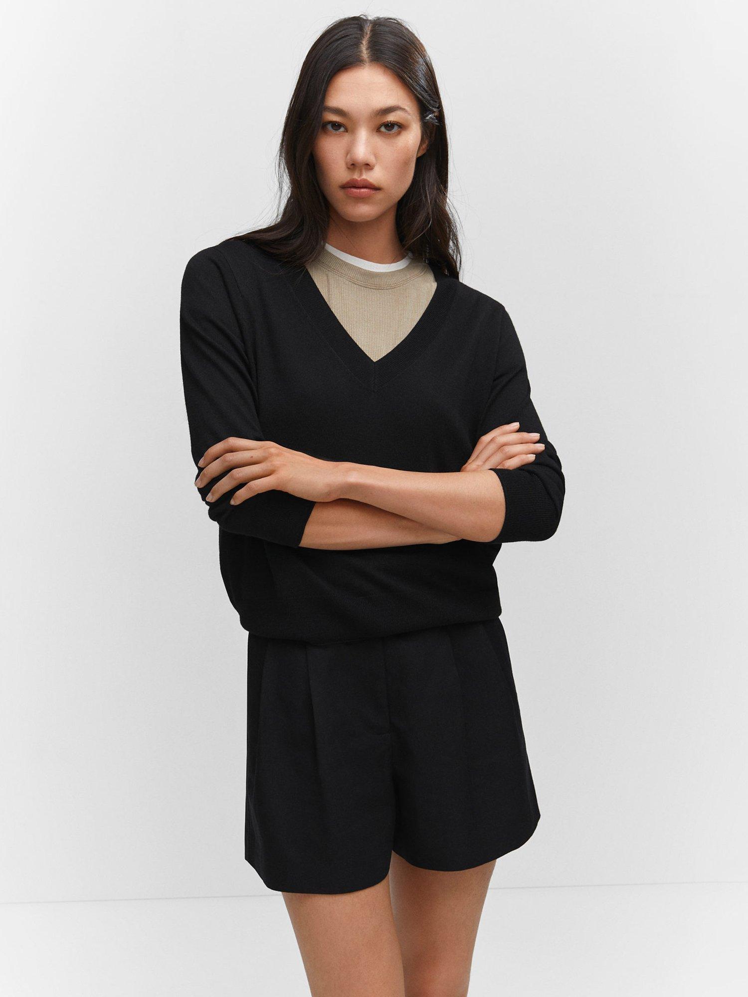 Mango Luccav Cashmere Blend V-Neck Jumper