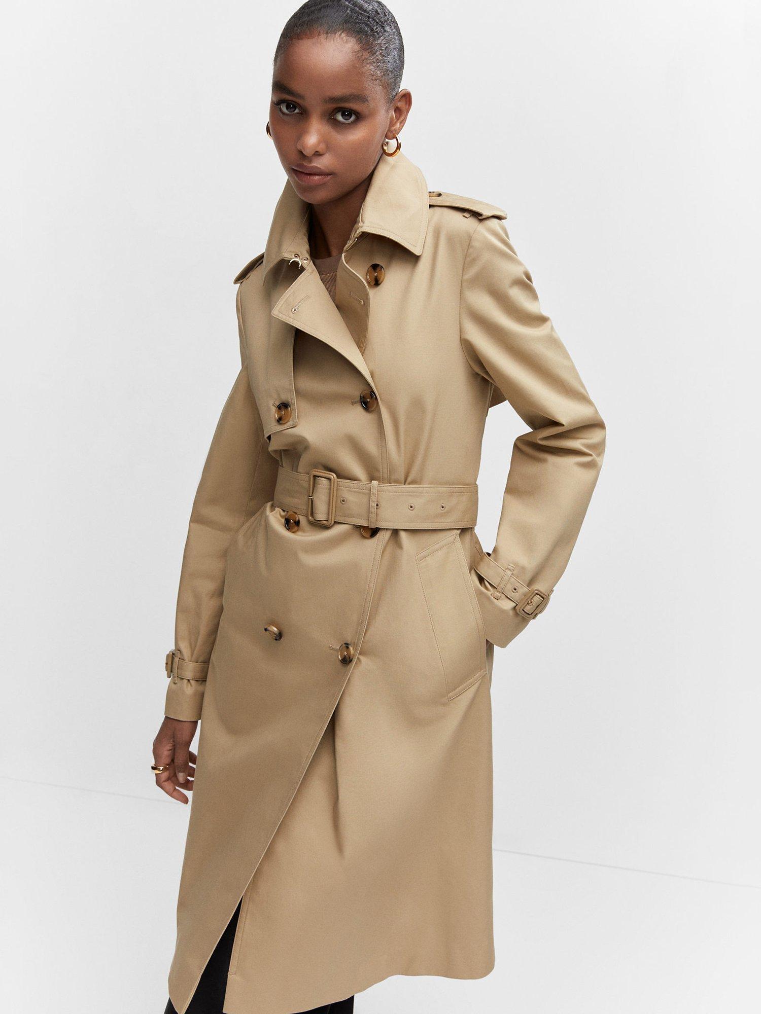 Mango Polana Trench Coat Camel