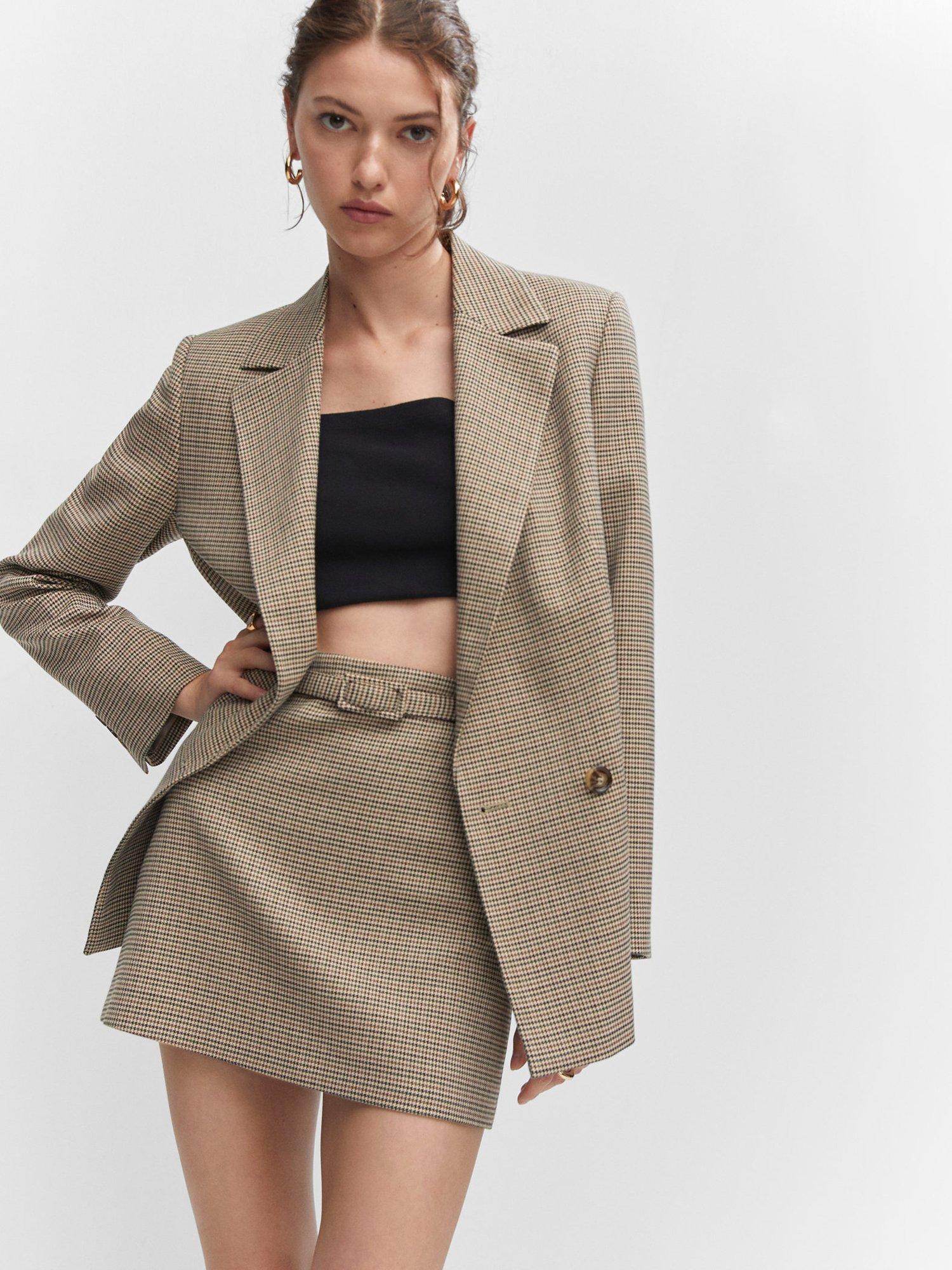 Mango Charlott Mini Skirt, Brown