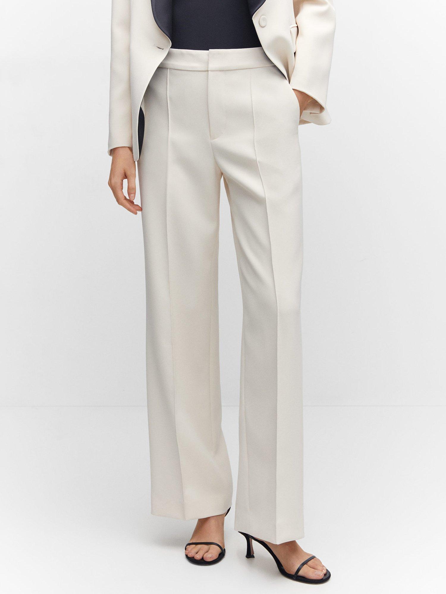 Mango Smoking Trousers, White
