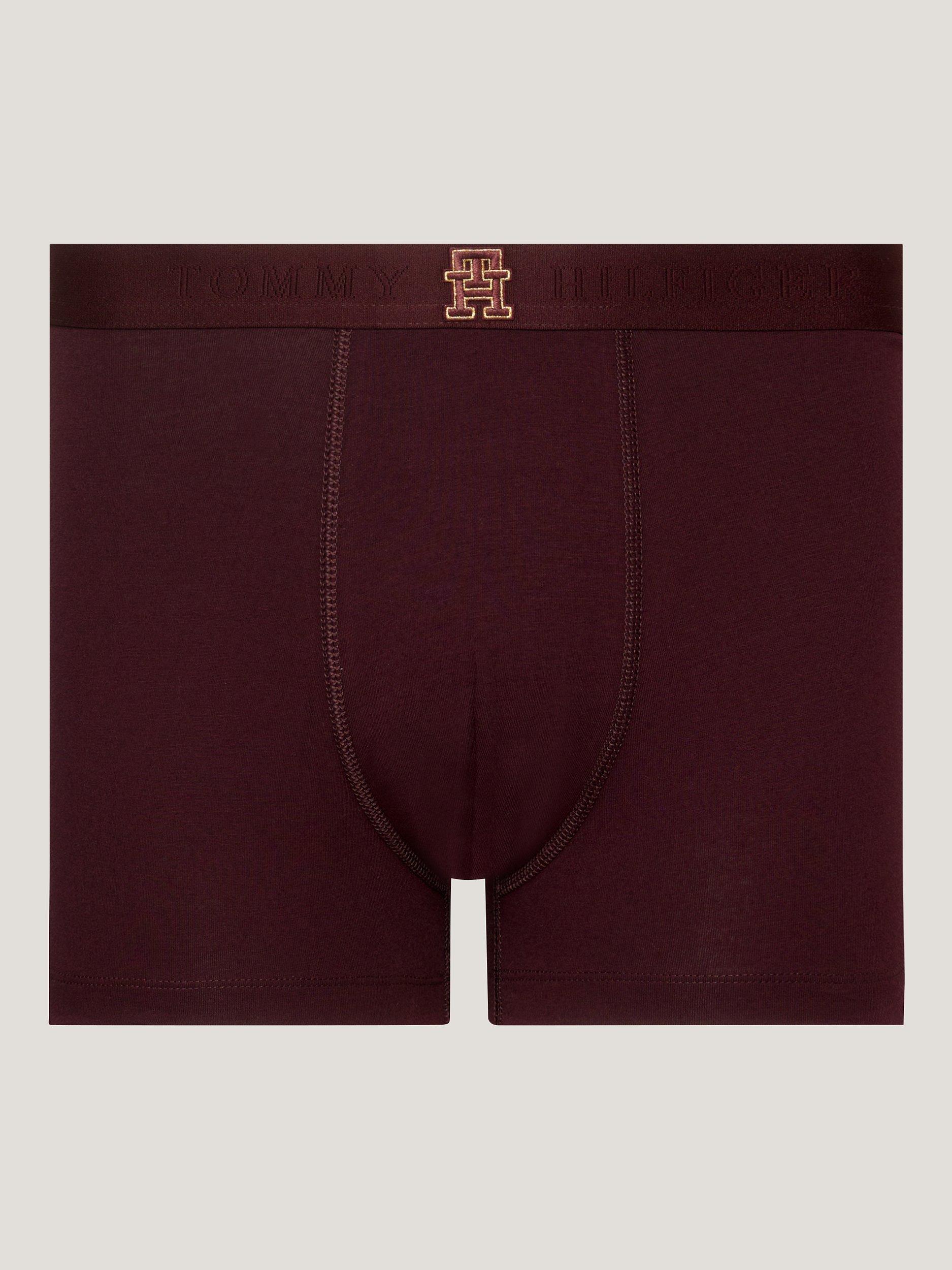 Tommy Hilfiger Monogram Trunk And Sock Set, Deep Burgundy