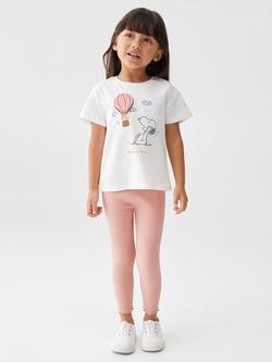 Mango Kids' Carla Rib Leggings - view 2, Pink