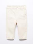 Mango Kids' Paperbag Jeans, Pastel Brown