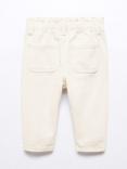 Mango Kids' Paperbag Jeans, Pastel Brown