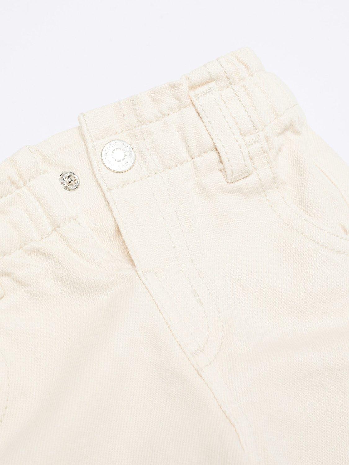 Product image 4 of 4, which shows Mango Kids' Paperbag Jeans, Pastel Brown, 9-12 months