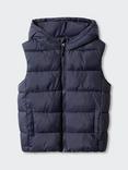 Mango Kids' Amerv Padded Fleece Lined Hooded Gilet