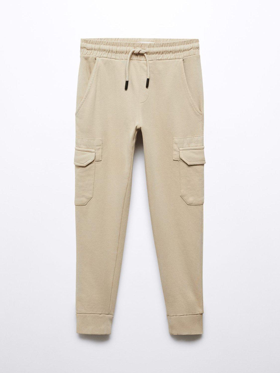Mango Kids' Maverik Cargo Style Joggers, Pastel Brown