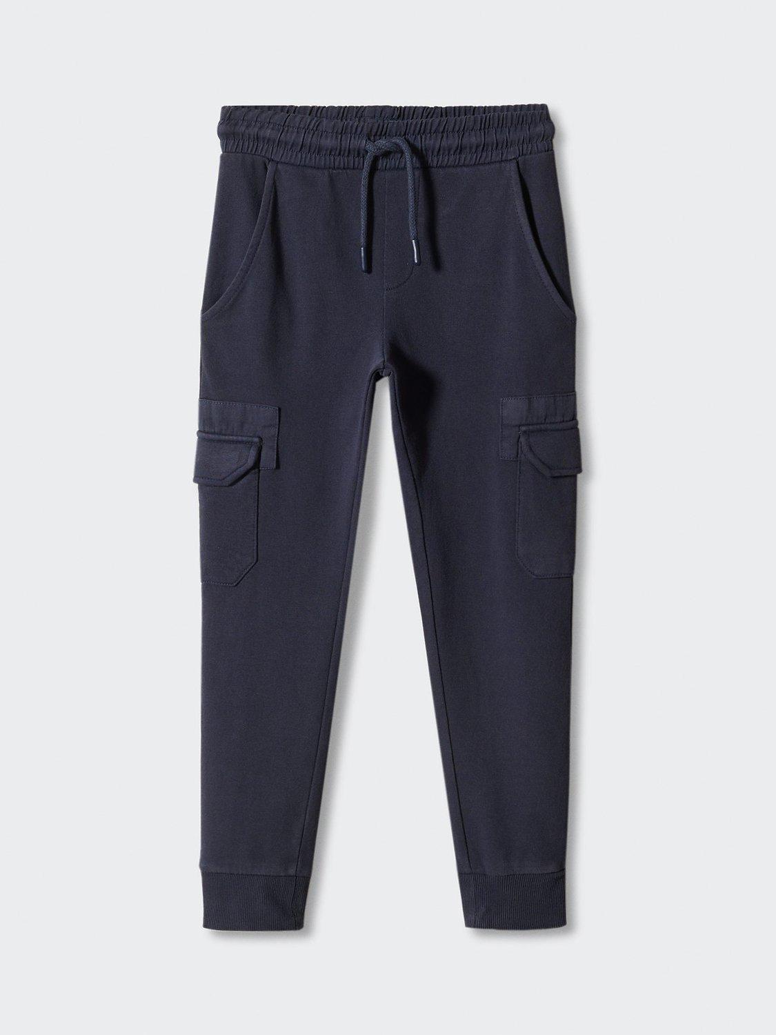 Mango Kids' Maverik Cargo Style Joggers, Navy