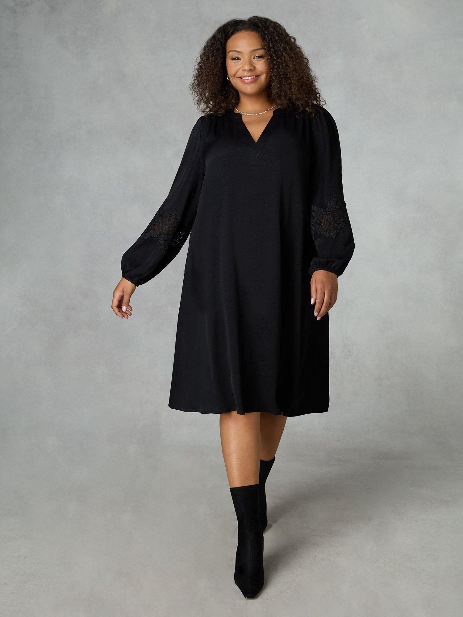 Live Unlimited Curve Crochet Dress, Black