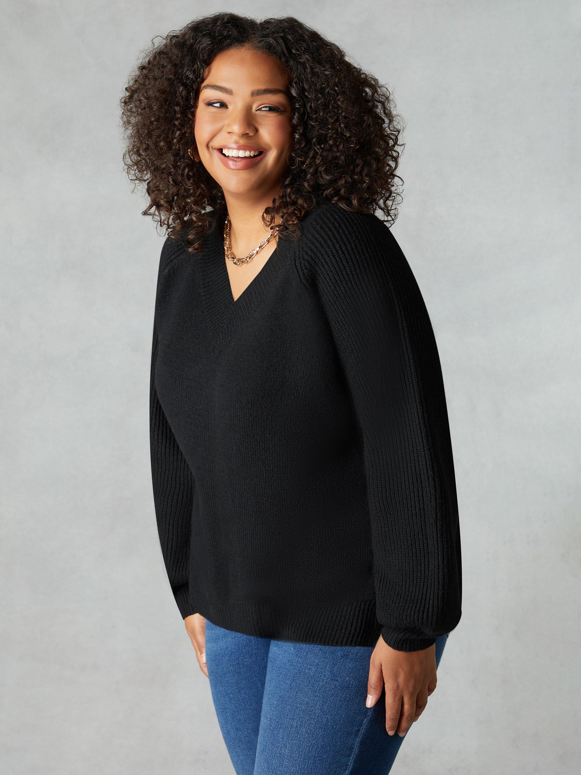 Live Unlimited Curve Textured Wool Blend Jumper, Black