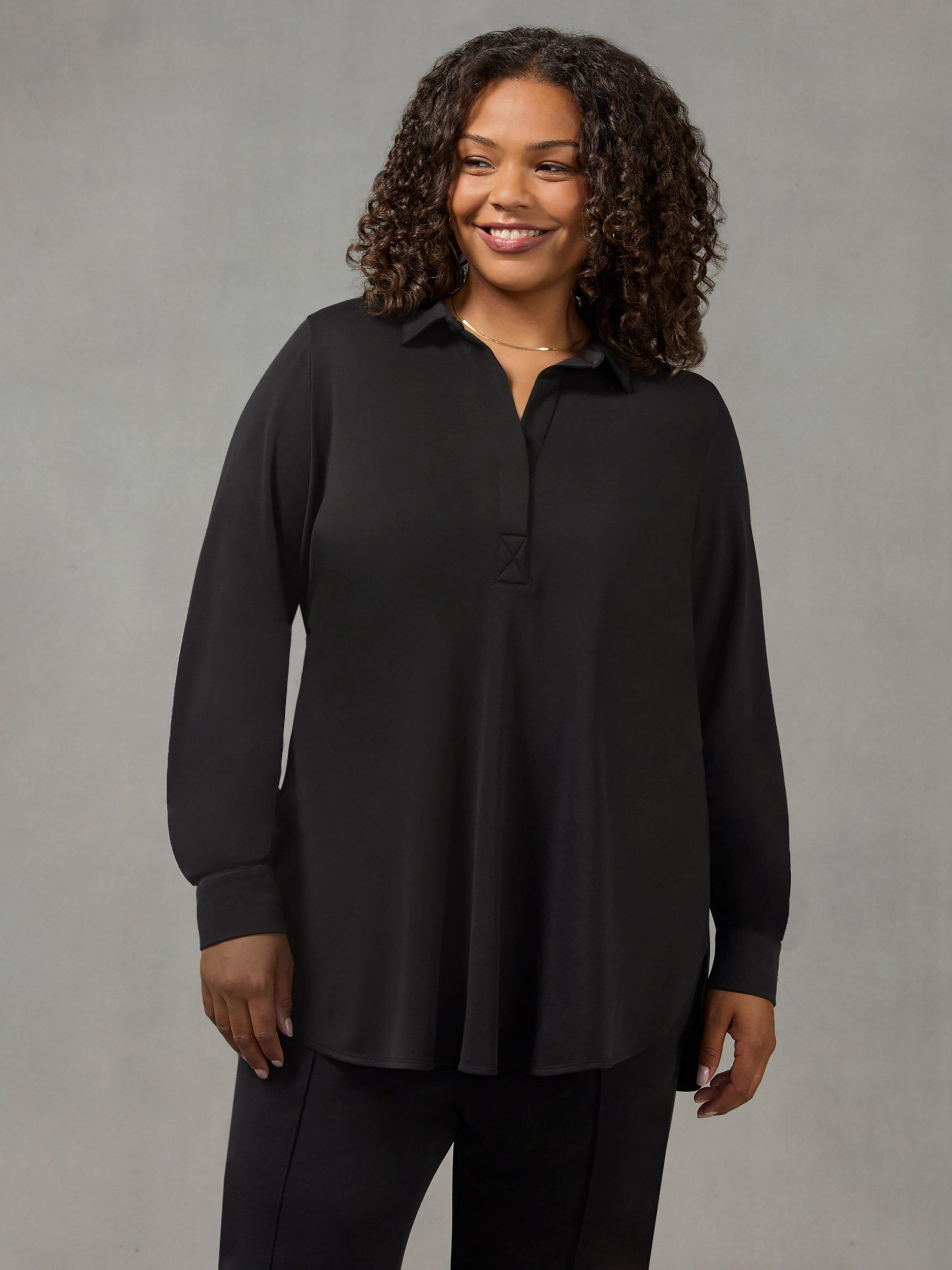 Live Unlimited Curve Longline Jersey Shirt, Black