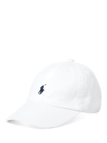 Polo Ralph Lauren Kids' Cotton Signature Logo Cap, White