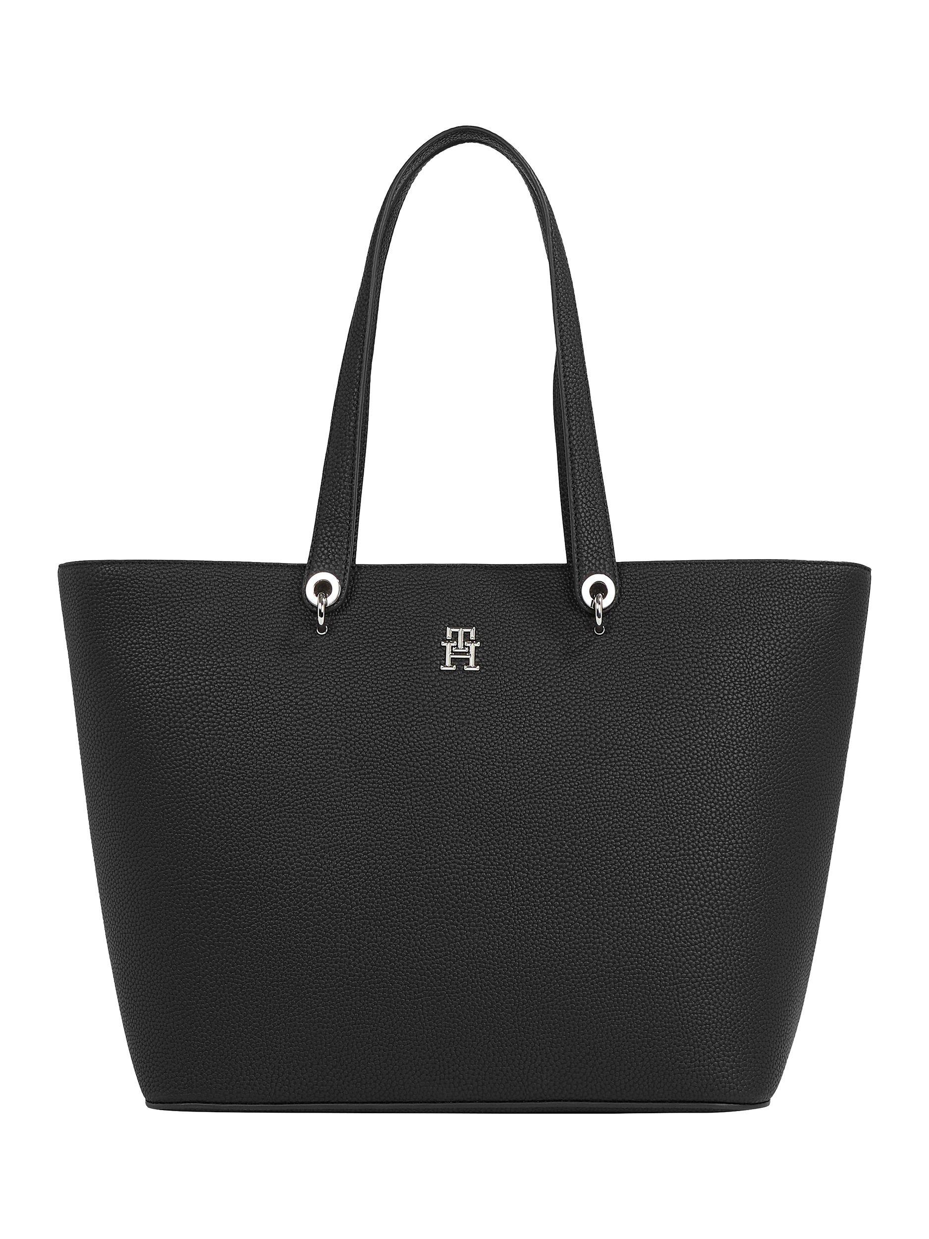 Tommy Hilfiger Emblem Large Tote Bag Black