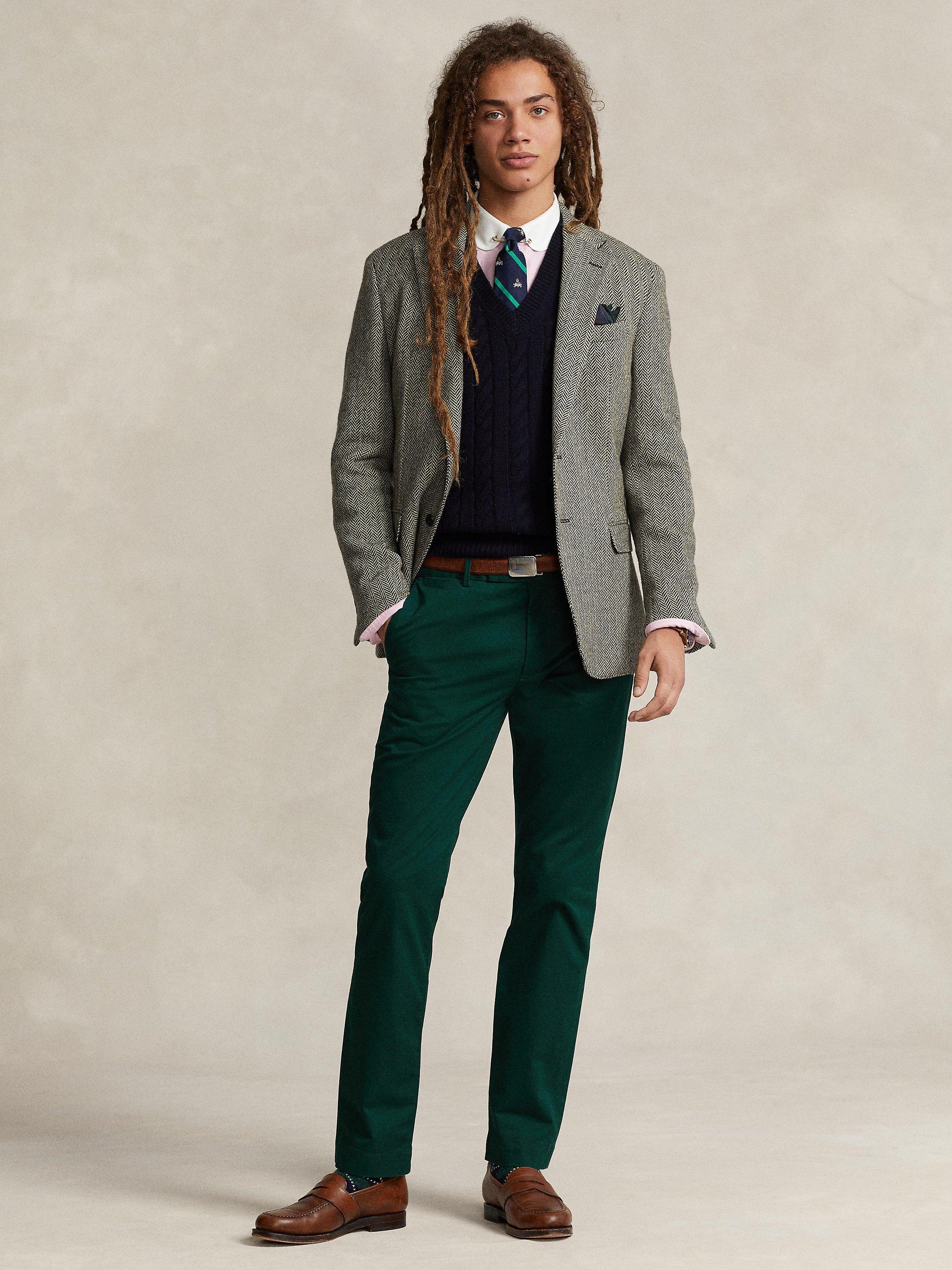 Product image 5 of 6, which shows Polo Ralph Lauren Stretch Slim Fit Chino Trousers, Hunt Club Green, 30R
