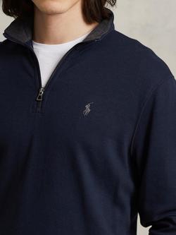 Ralph Lauren Polo Ralph Lauren Quarter Zip Pullover Jumper, Aviator Navy - view 2, Aviator Navy/C9678