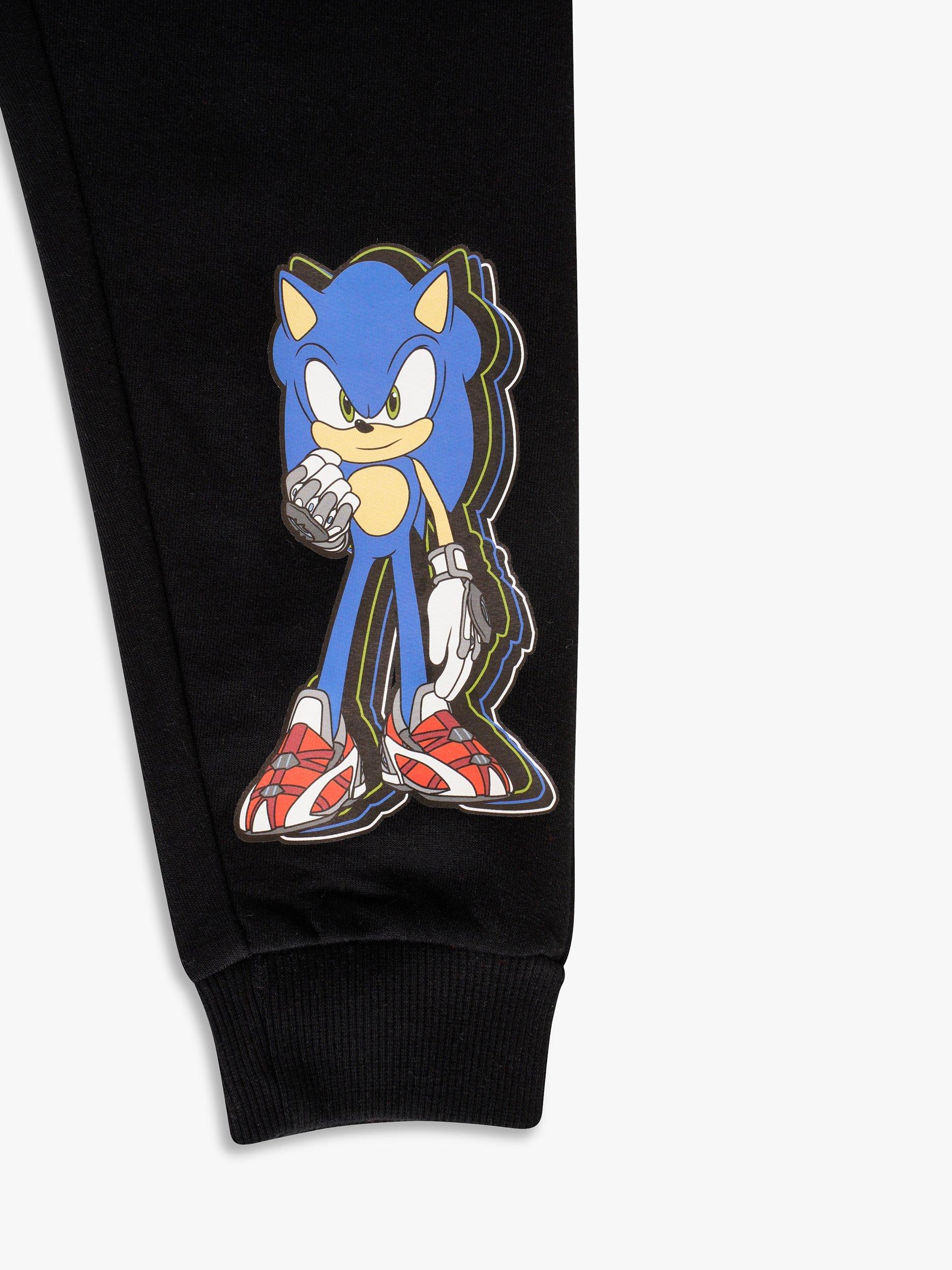 Product image 4 of 4, which shows Brand Threads Kids' Sonic Tracksuit, Black, 4-5 years