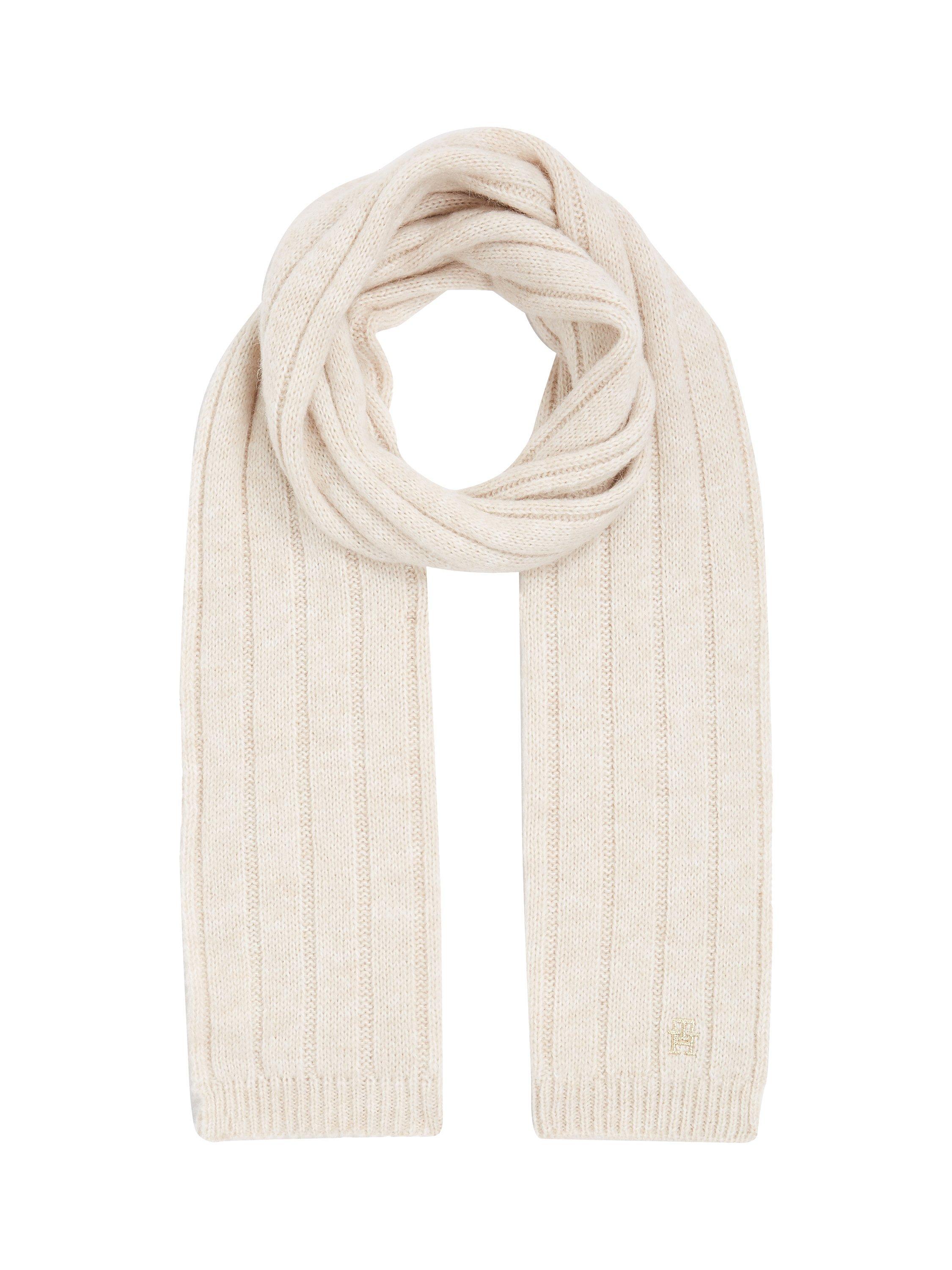 Product image 1 of 3, which shows Tommy Hilfiger Timeless Wool Blend Scarf, Cashmere Creme, One Size