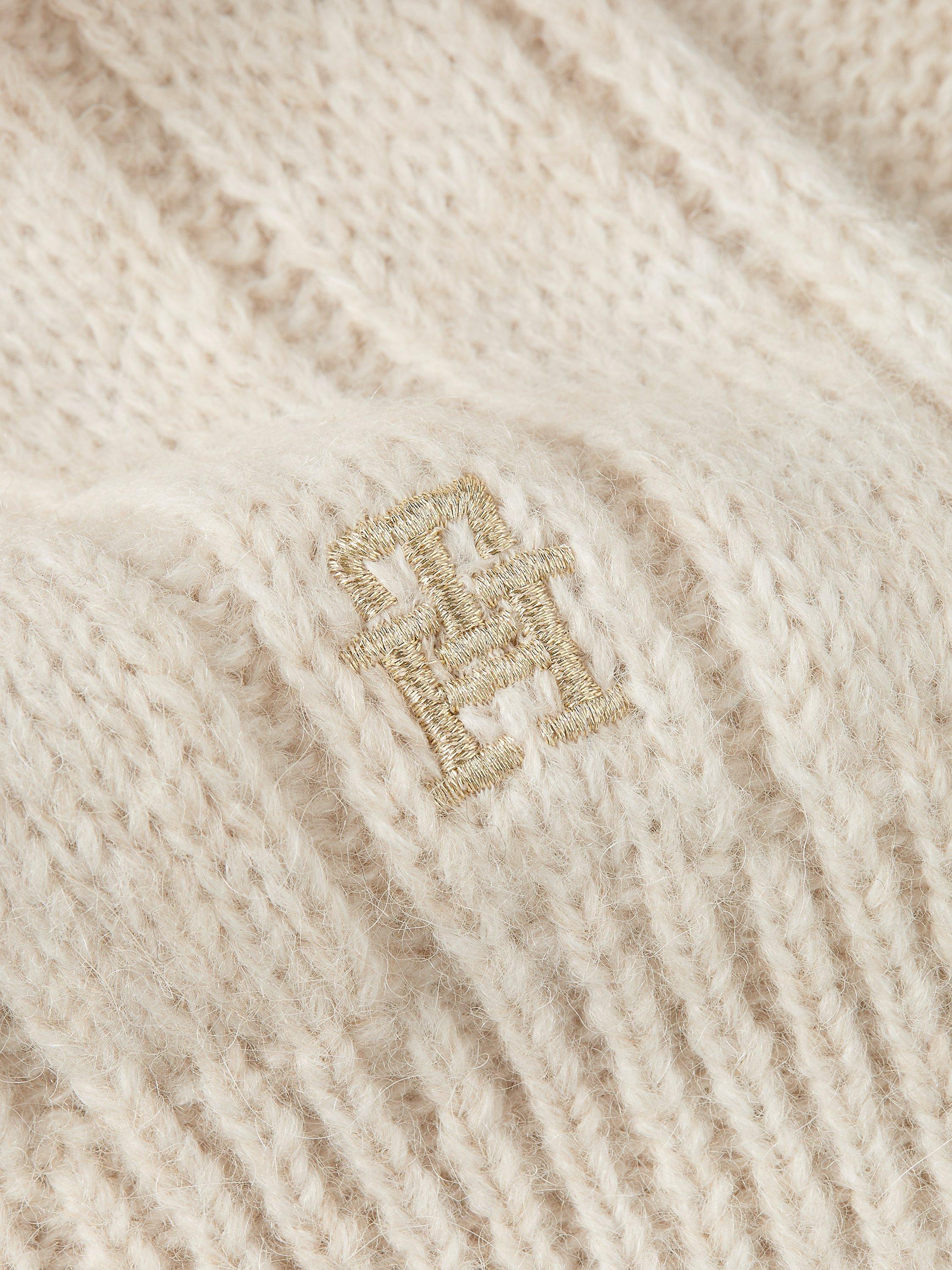 Product image 2 of 3, which shows Tommy Hilfiger Timeless Wool Blend Scarf, Cashmere Creme, One Size