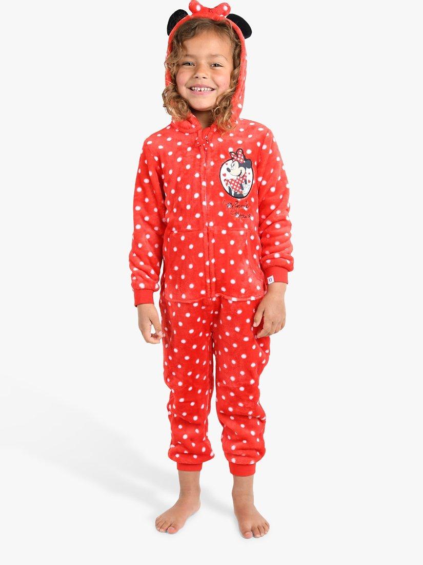 Brand Threads Kids Minnie Hooded Onesie Red White