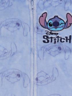 Brand Threads Kids' Disney Stitch Hooded Onesie, Blue - view 2, Blue