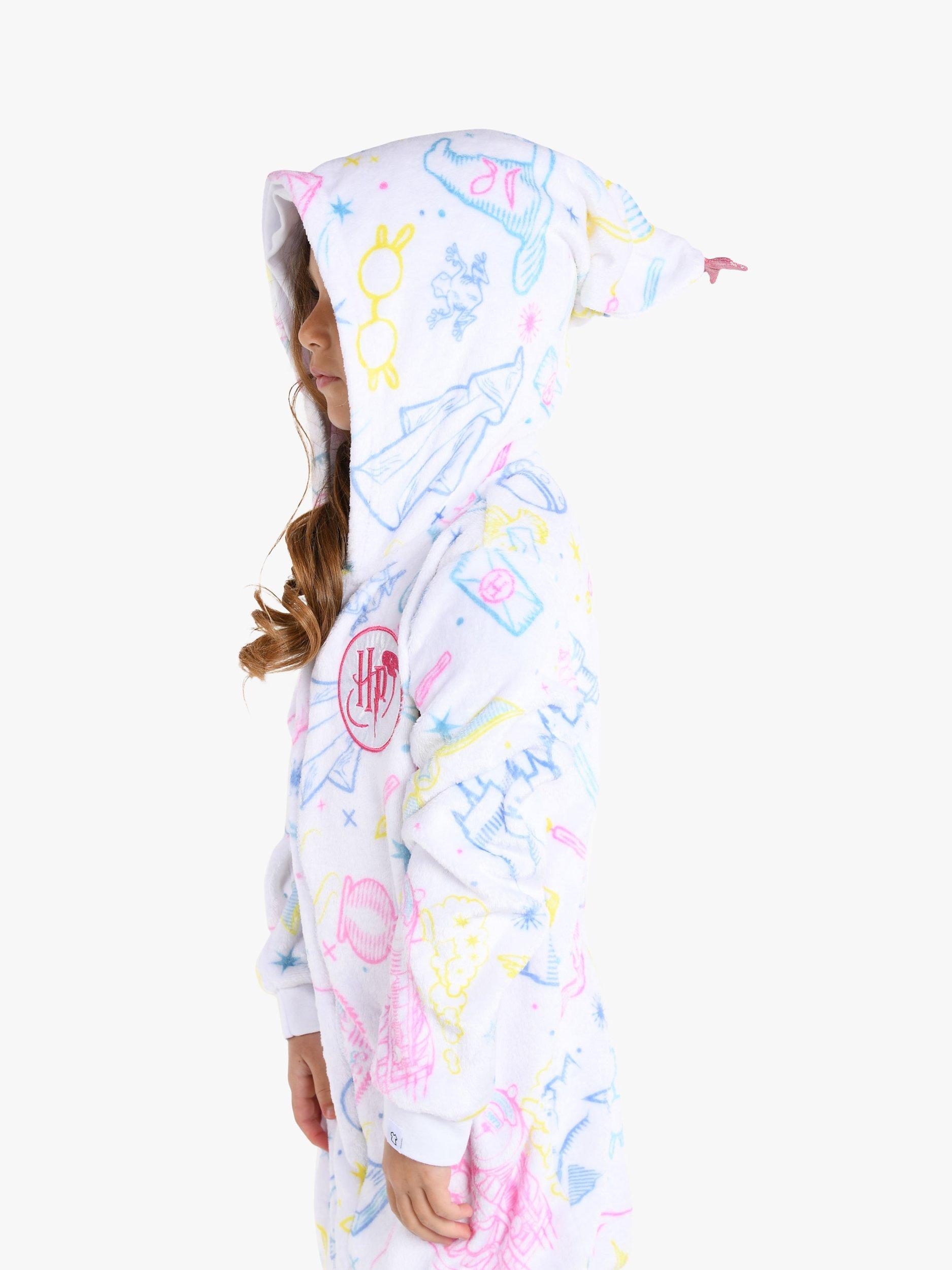 Product image 3 of 3, which shows Brand Threads Kids' Harry Potter Hooded Onesie, Multi, 8-9 years
