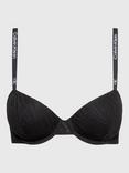 Calvin Klein Animal Lace Balconette Bra, Black