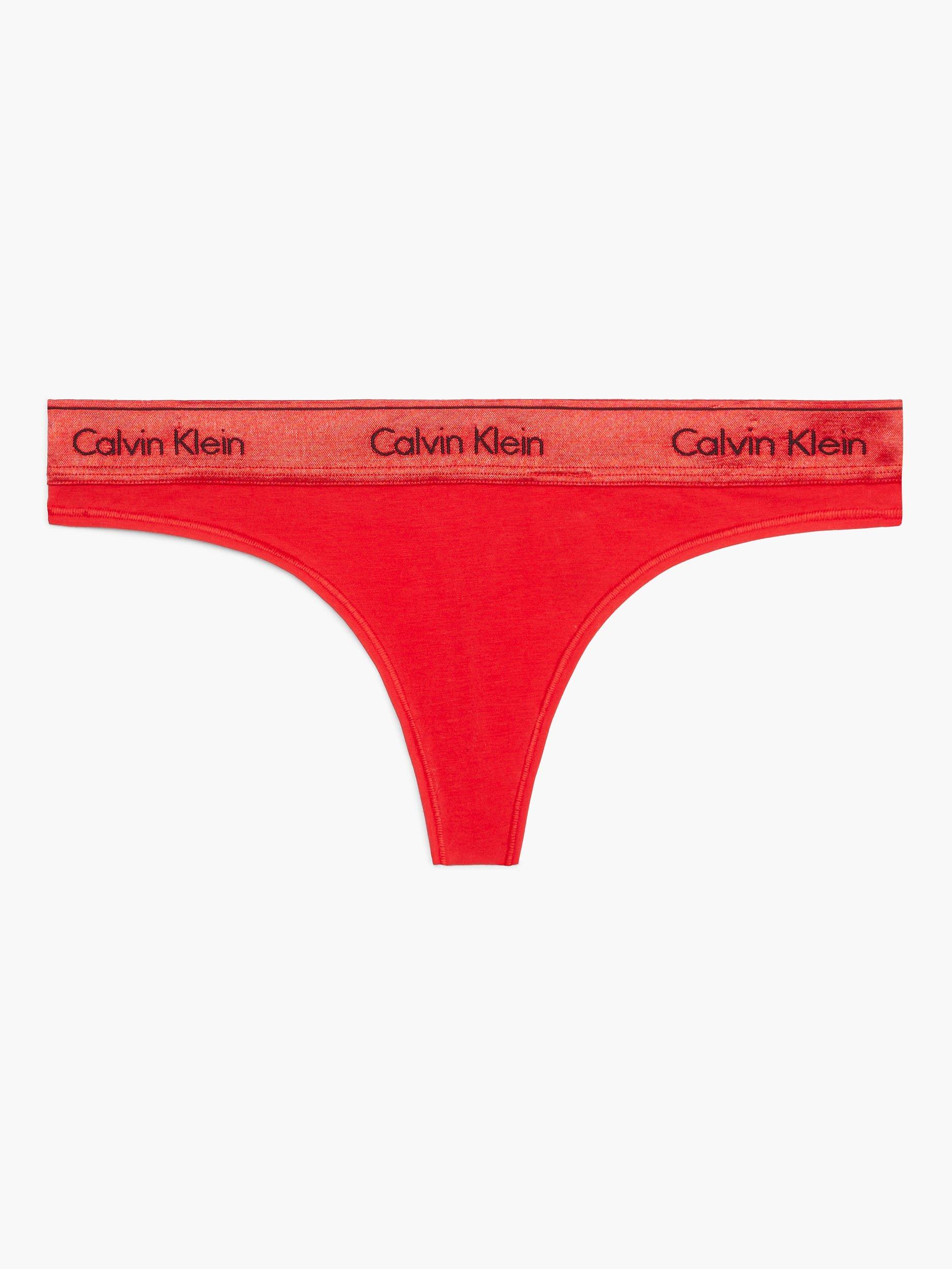 Calvin Klein Modern Cotton Holiday Coord Thong, Rouge