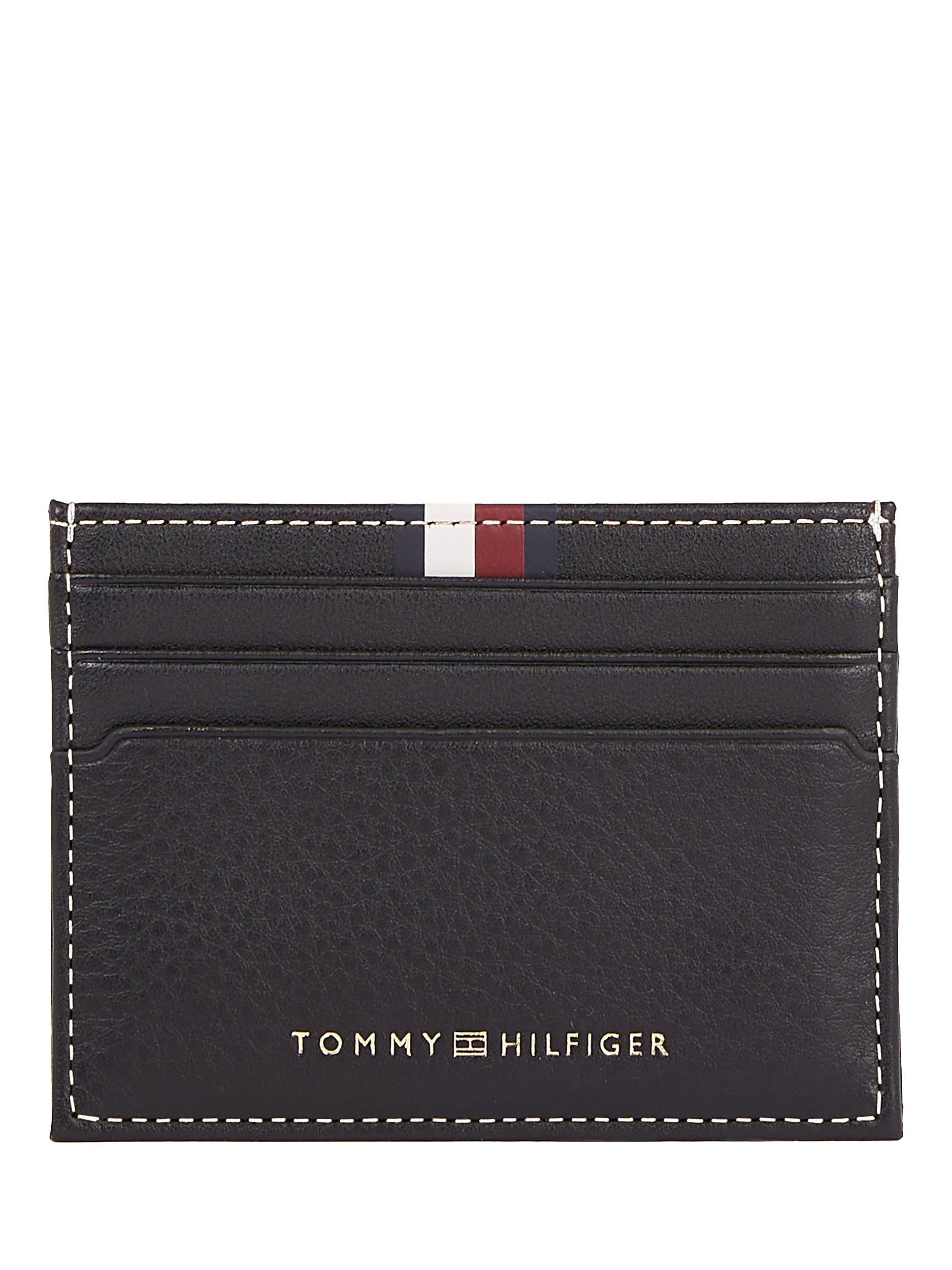 Tommy Hilfiger Corporate Leather Card Holder, Black