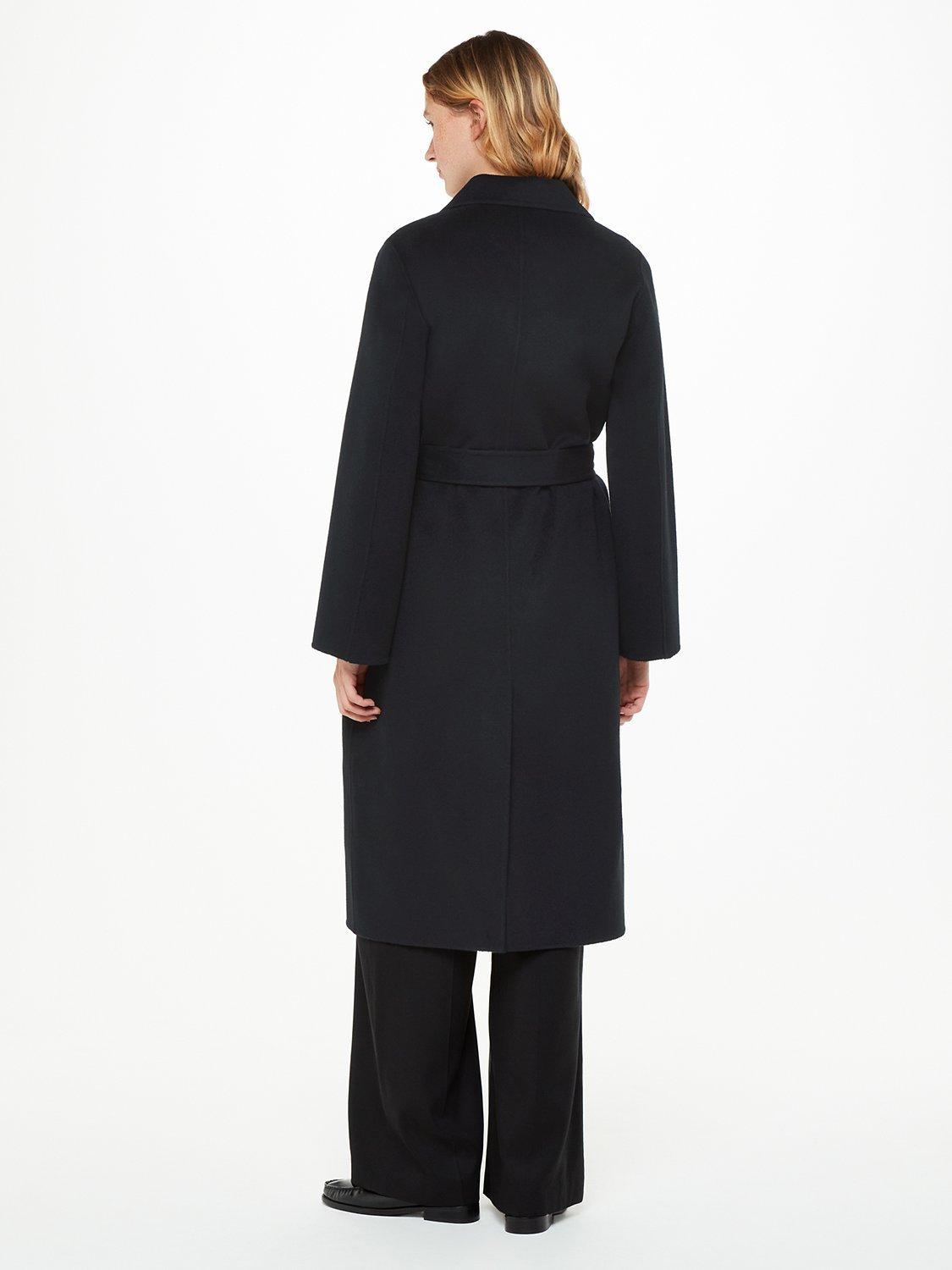 Whistles Nell Belted Doubled Faced Coat Black