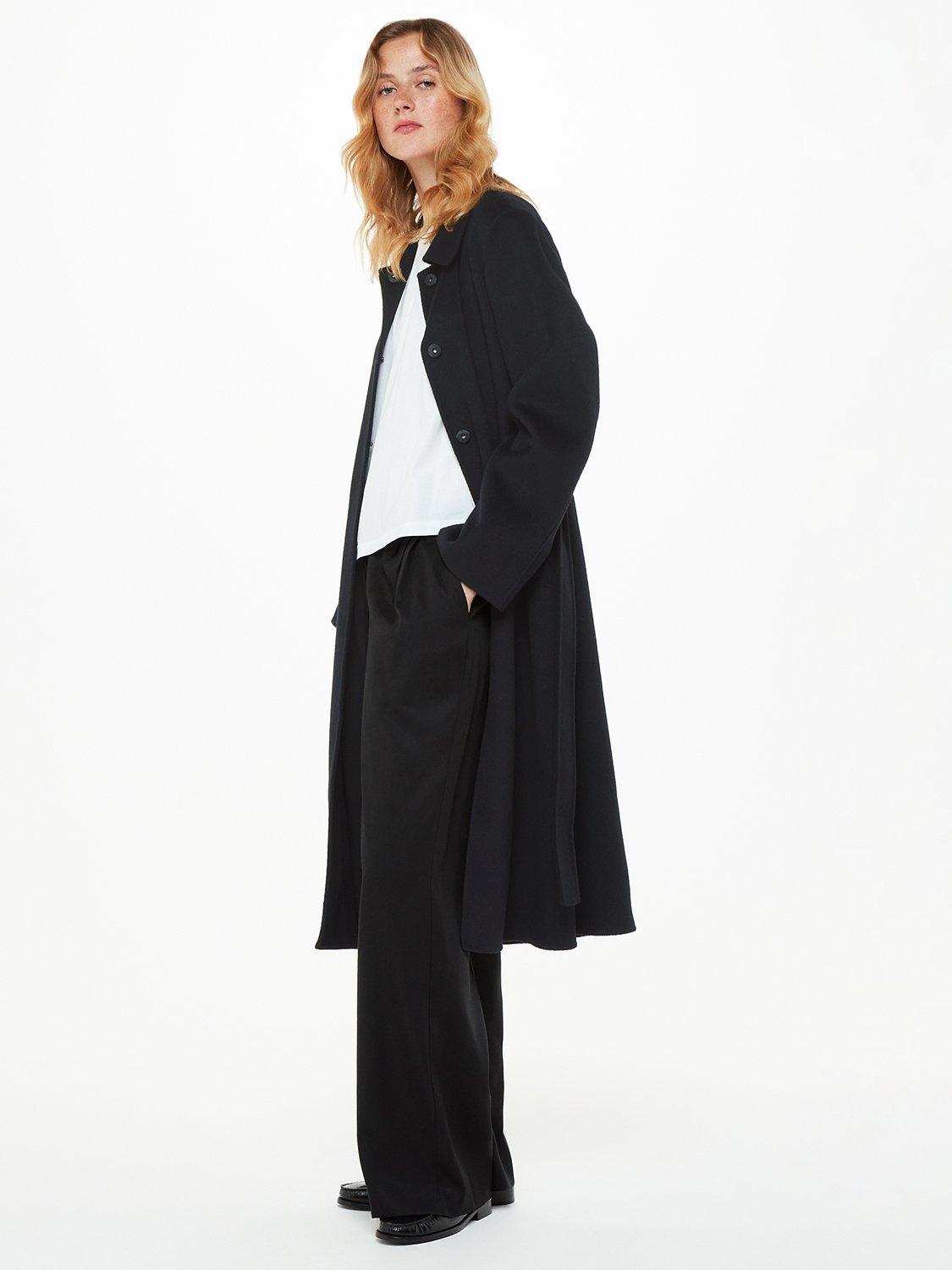 Product image 4 of 6, which shows Whistles Nell Belted Doubled Faced Coat, Black, 18