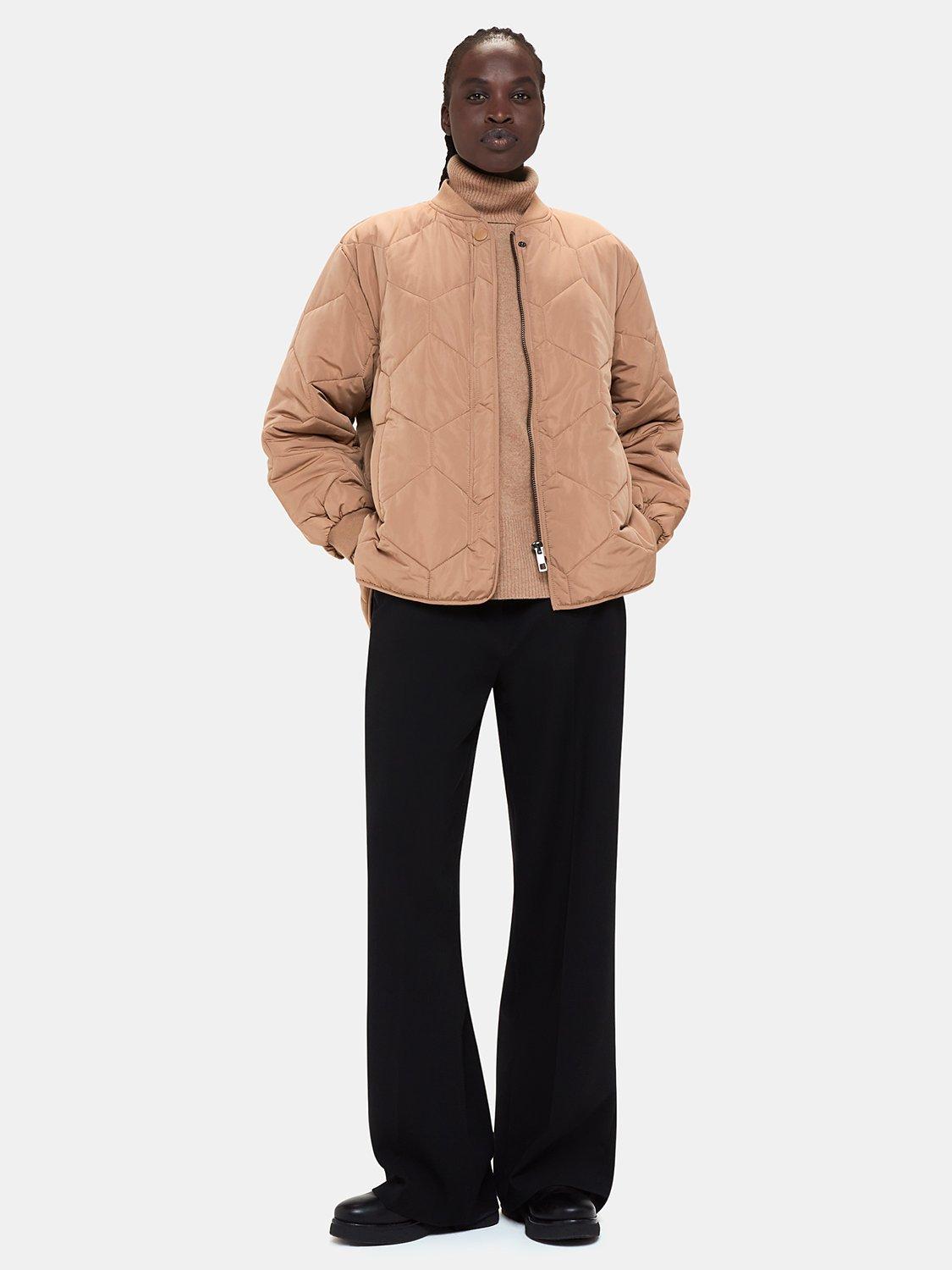 Product image 3 of 6, which shows Whistles Petite Cashmere Roll Neck Jumper, Camel, XS