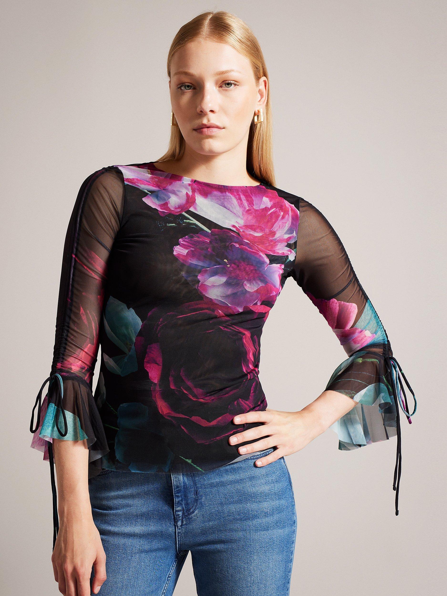 Ted Baker Catyela Skinny Mesh Top, Black