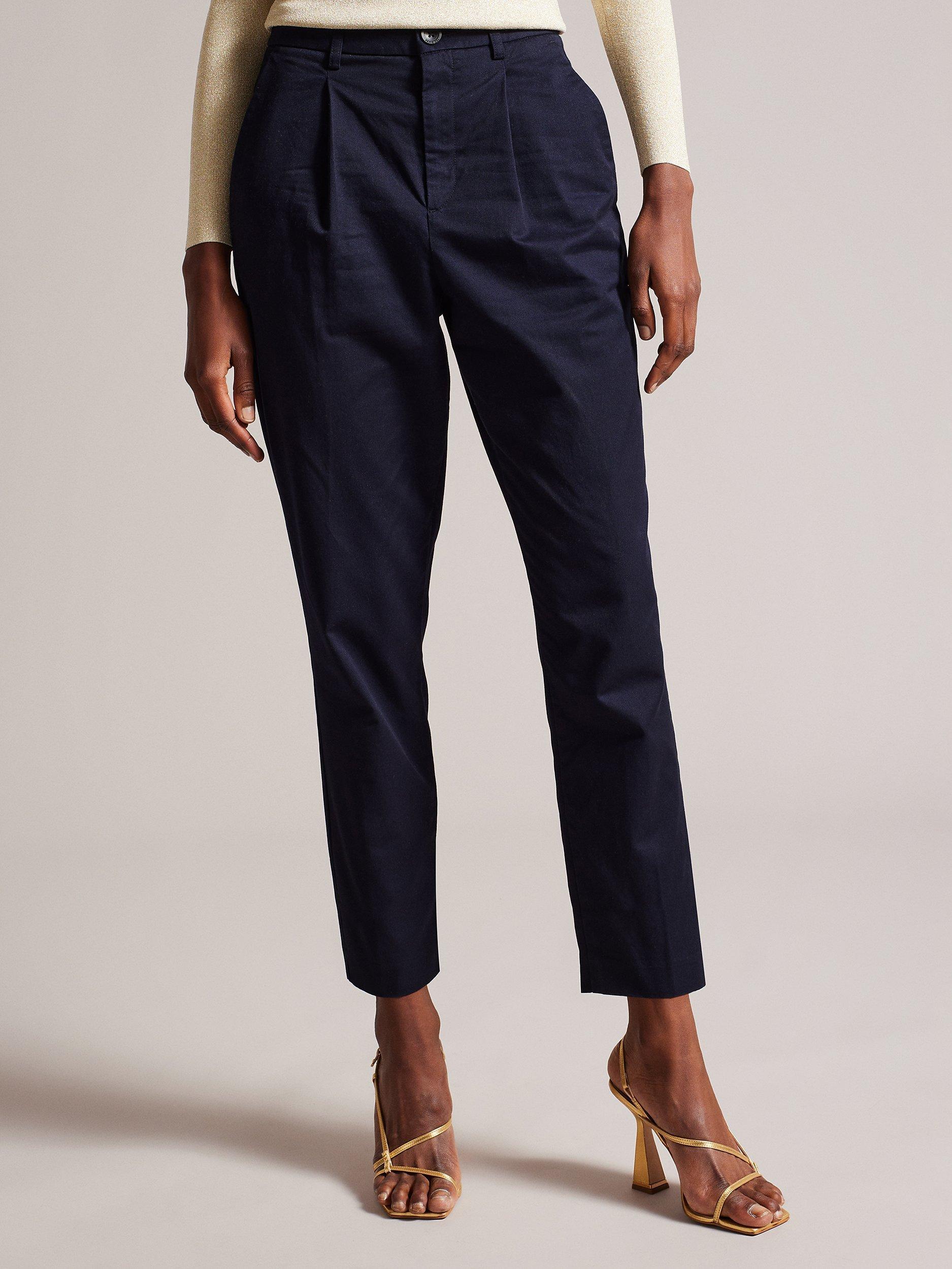 Ted Baker Maryiah High Waisted Trousers, Dark Blue